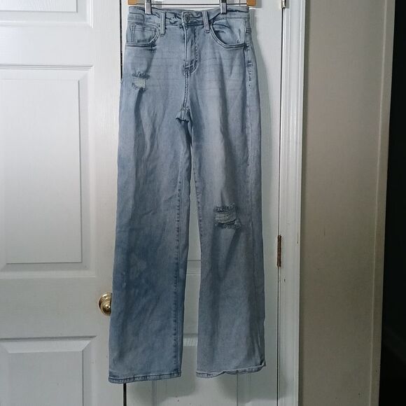 Vervet distressed wide leg jeans Sz 27 EUC
